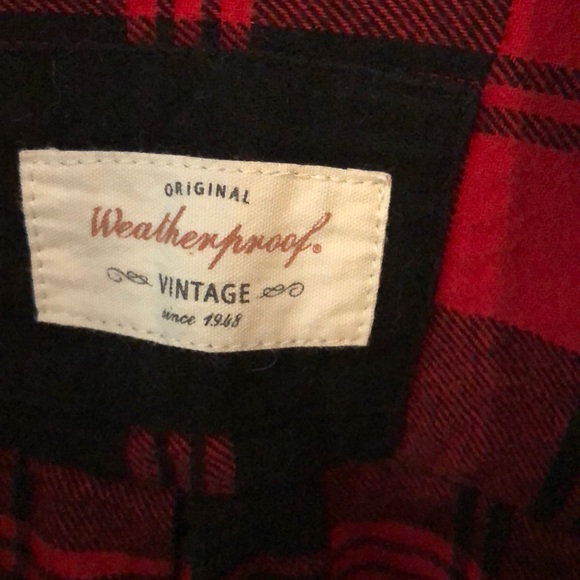 Red Plaid Button Down Top - Picture 2 of 3